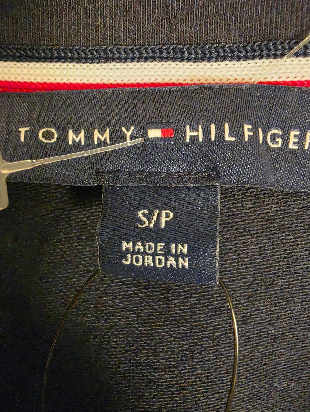 Tommy Hilfiger Navy Double Breasted Knit Blazer Gold Buttons Size S/P - Picture 4 of 5